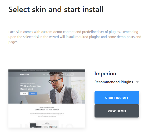 Menu Settings Screen