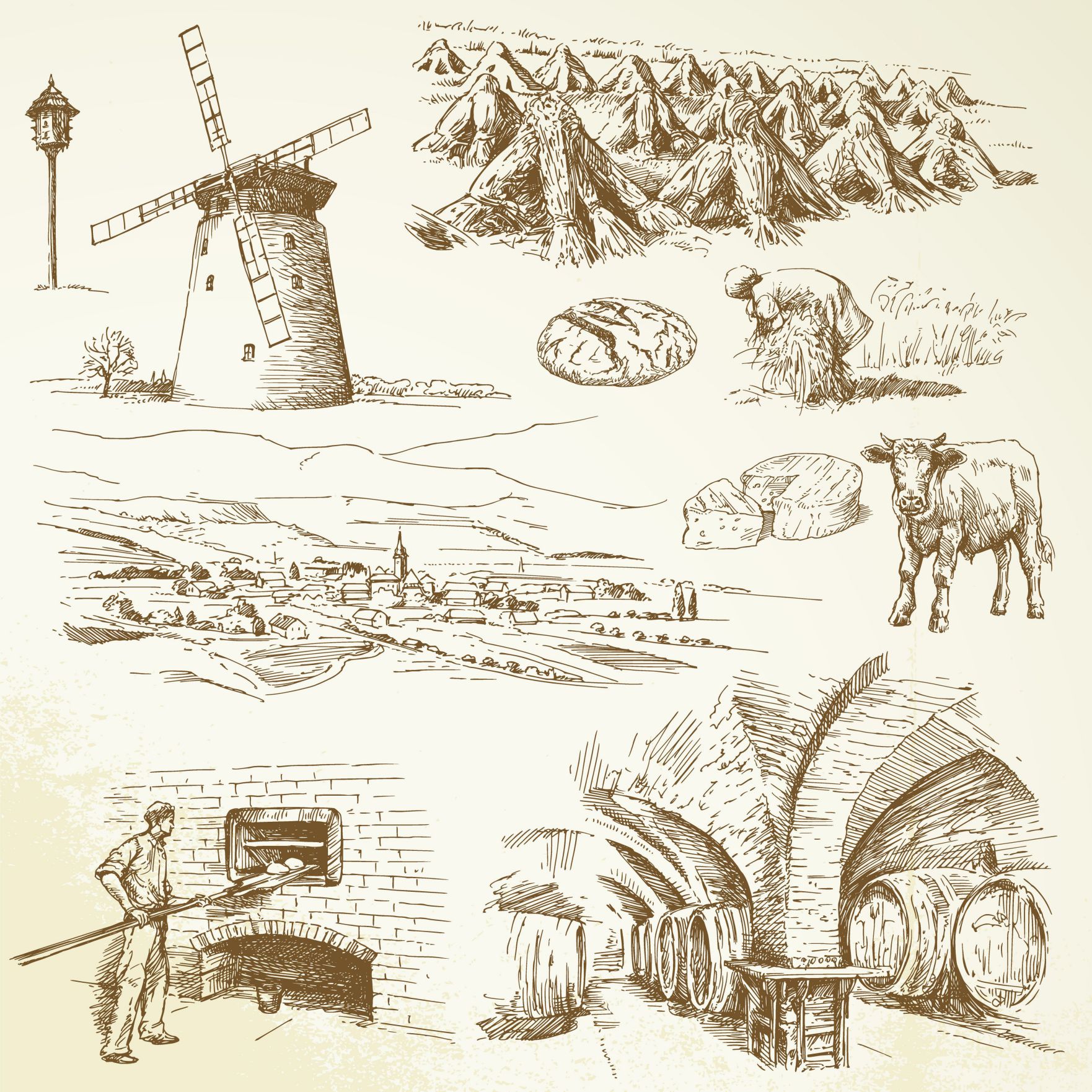 agriculture, rural village