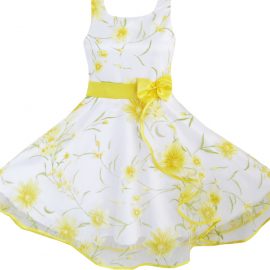 Sunny Fashion 3 Layers Girls Dress Sunflower_01