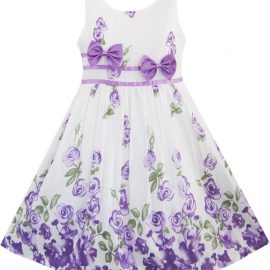 Sunny Fashion Girls Dress Purple Rose_01