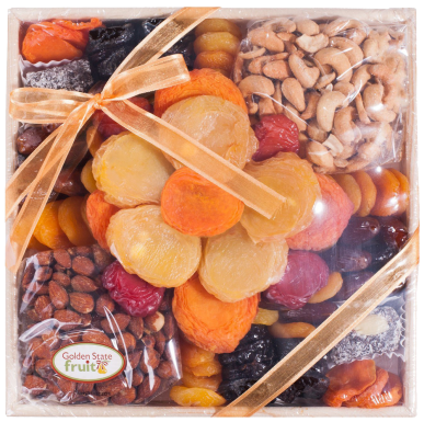 Golden State Fruit Flora Dried Fruit and Nut Gift Tray 4