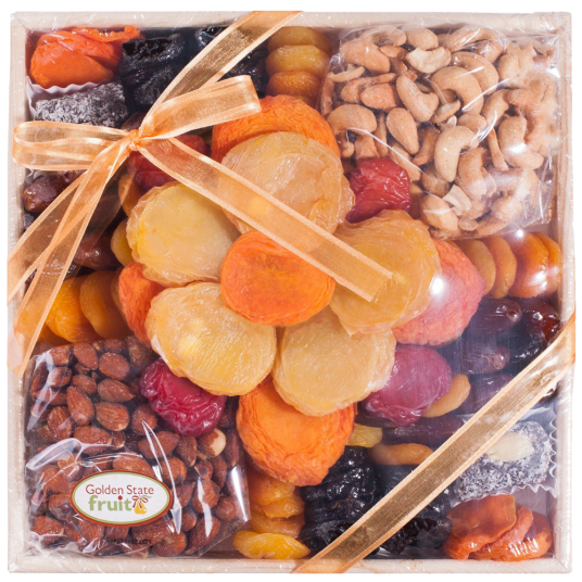 Golden State Fruit Flora Dried Fruit and Nut Gift Tray 4 Golden State Fruit Flora Dried Fruit and Nut Gift Tray 4