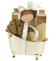 White Rose Jasmine Gold Tub Spa Bath Gift Set 1