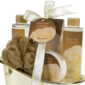 White Rose Jasmine Gold Tub Spa Bath Gift Set 4