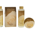 White Rose Jasmine Gold Tub Spa Bath Gift Set 5
