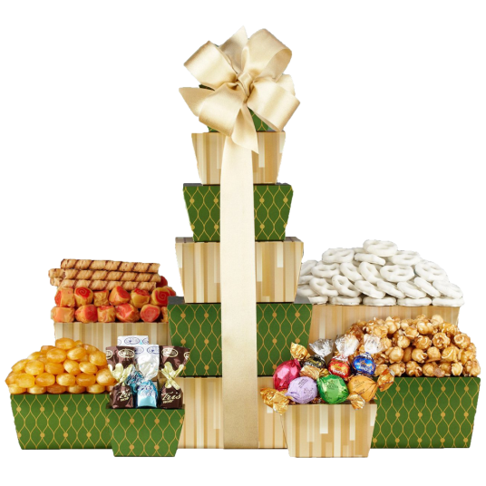 Wine Country Gift Baskets Tower of Sweets 1 Wine Country Gift Baskets Tower of Sweets 1