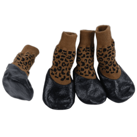 Black Water Proofing Dog Boots Pet Shoes Dogs Snow Booties_3