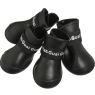 Pet Dog Rain Boots Booties Waterproof Protective Rubber Shoes,3 sizes,BLACK_1