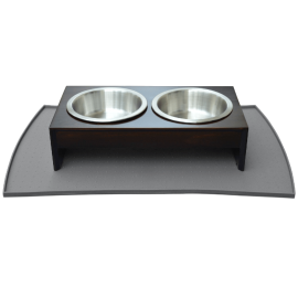 PetFusion Pet Food Mat in Premium FDA Grade Silicone (Large, Grey)_5