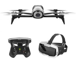 Parrot - Bebop 2 Quadcopter with Skycontroller 2 and Cockpit FPV Glasses - White 1 Parrot - Bebop 2 Quadcopter with Skycontroller 2 and Cockpit FPV Glasses - White 1