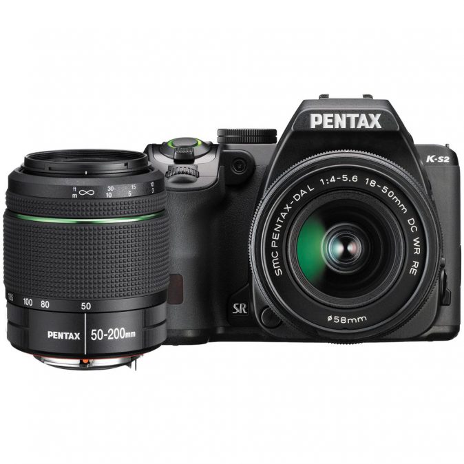 Pentax K-S2 DSLR Camera with 18-50mm & 50-200mm Lenses (Black) 1