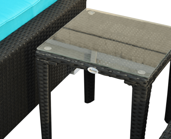 Outsunny 3-Piece Rattan Wicker Patio Chaise Lounge Chair Set with Table_4 Outsunny 3-Piece Rattan Wicker Patio Chaise Lounge Chair Set with Table_4
