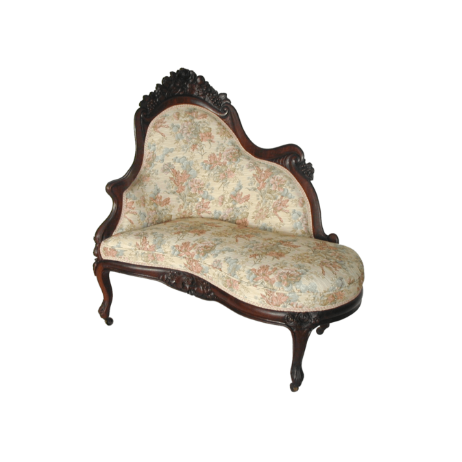 Victorian Rosewood Meridienne In The Rosalie Pattern By John Henry Belter_01
