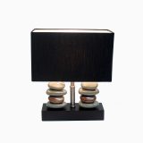 Elegant Designs LT1036-BLK Rectangular Dual Stacked Stone Ceramic Table Lamp, Black_3