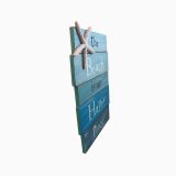 The Beach Is My Happy Place – Plank Board Sign with Starfish and Rhinestone Accents_2