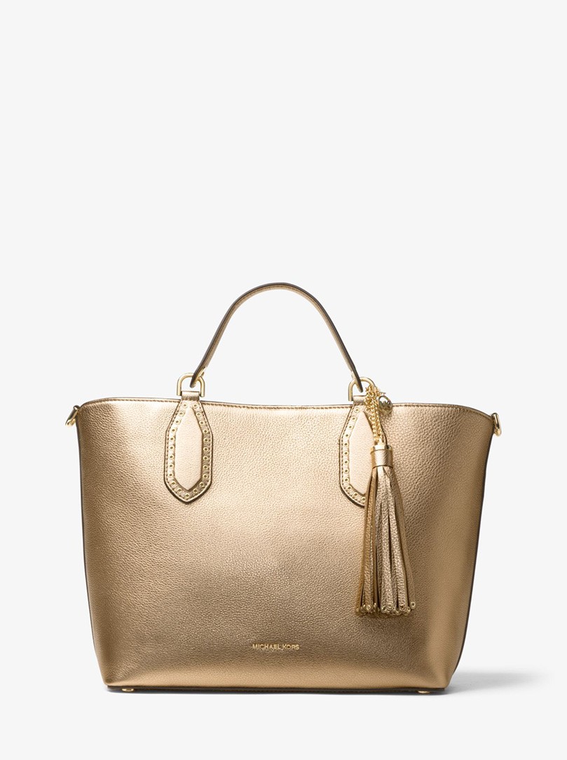 Brooklyn Metallic Leather Tote_2