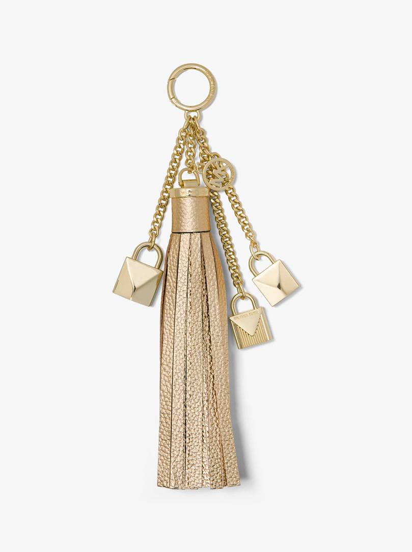 Mercer Leather Tassel and Lock Key Chain