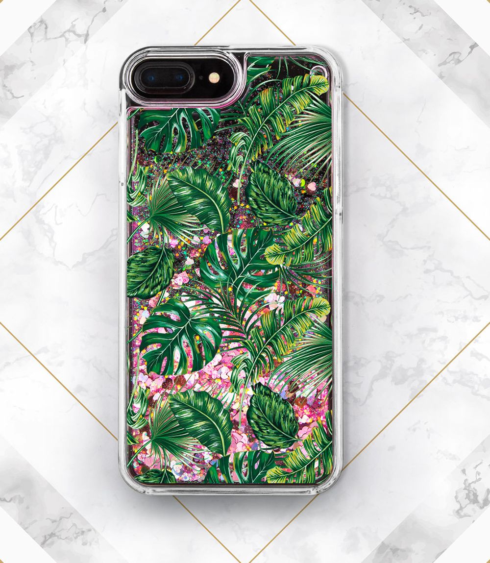 Phone case green iPhone case leaves Phone case leaf Floral skin iPhone case nature Green leaves Tropical laves iPhone case tropical_1