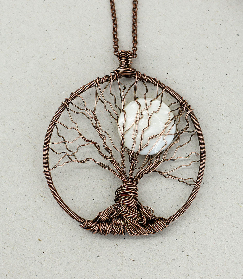 Tree of life necklace Charm necklace for mother of pearl necklace for women gift for mom gift for sister gift for daughter gift for wife_1
