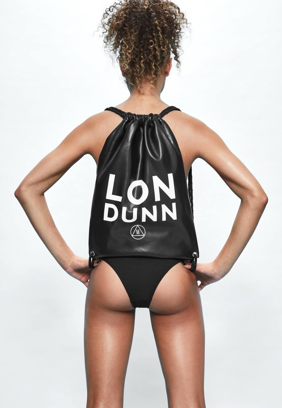 Londunn missguided black faux leather drawstring bag (3)