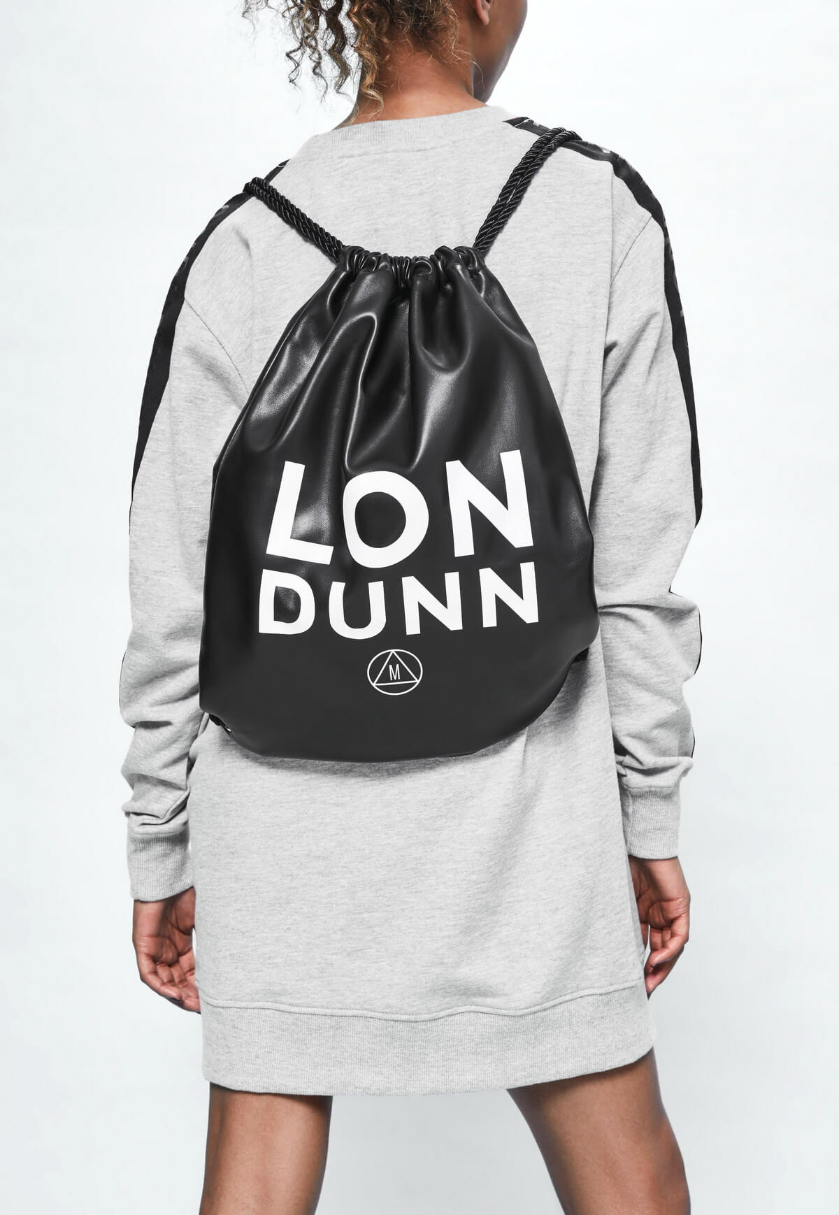Londunn missguided black faux leather drawstring bag (4)