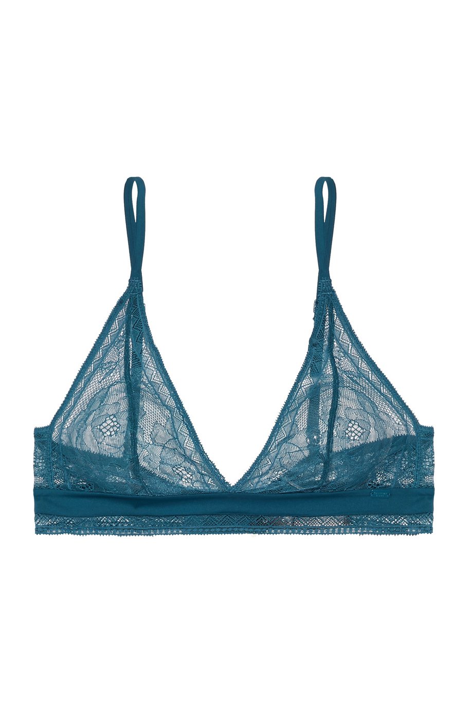 CK Black Obsess stretch-lace soft-cup triangle bra