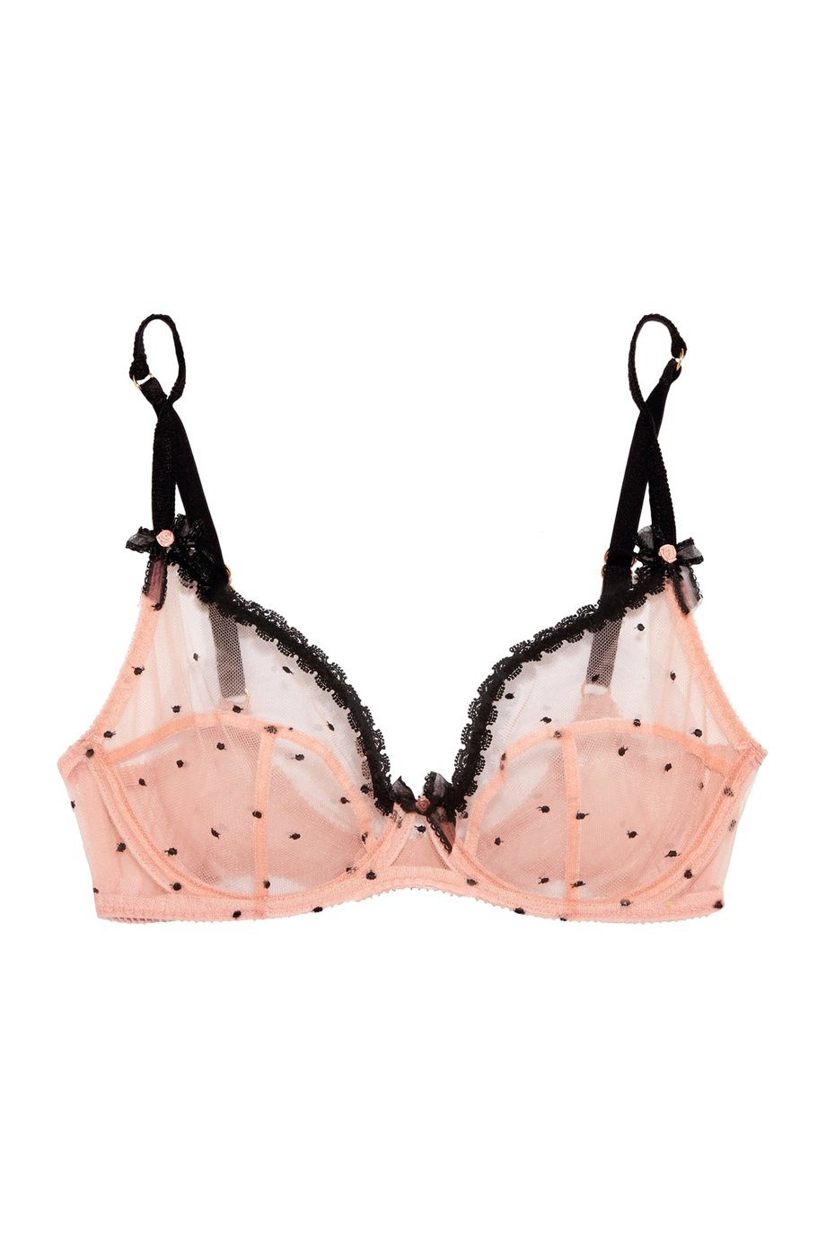Poppie point d'esprit tulle underwired bra