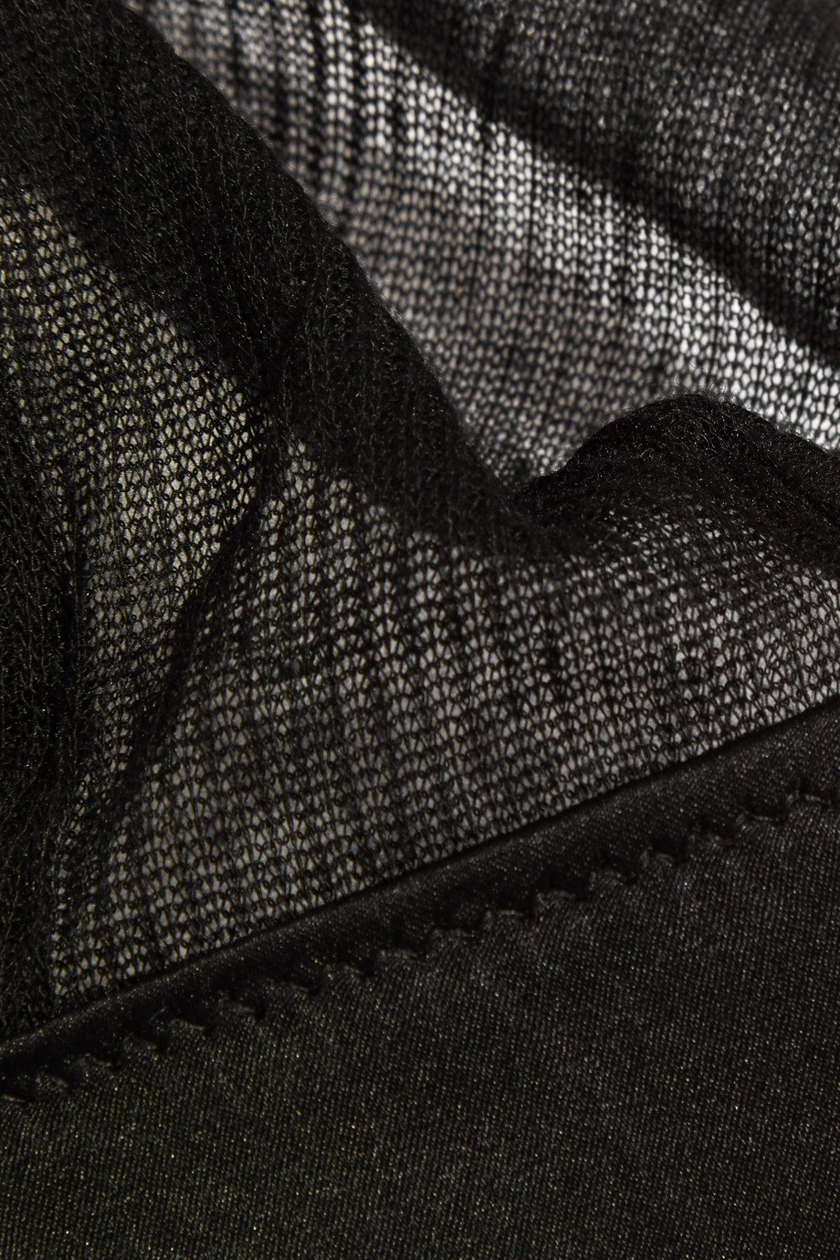 Silk-trimmed ribbed modal and cashmere-blend soft-cup triangle bra (4)