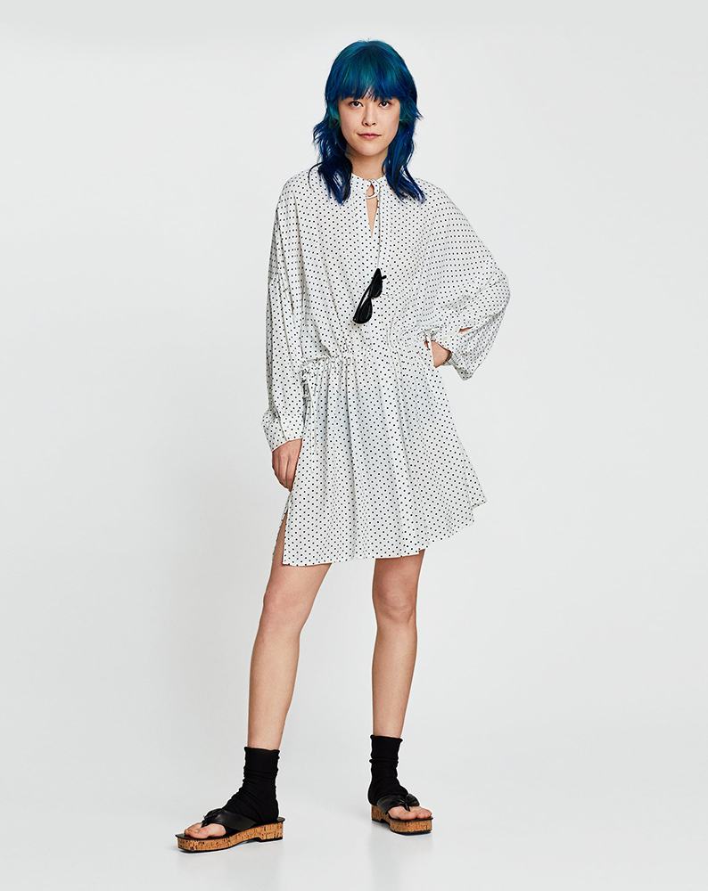 Polka dot shirt dress_1