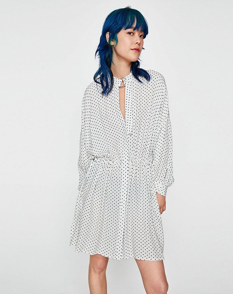 Polka dot shirt dress_2