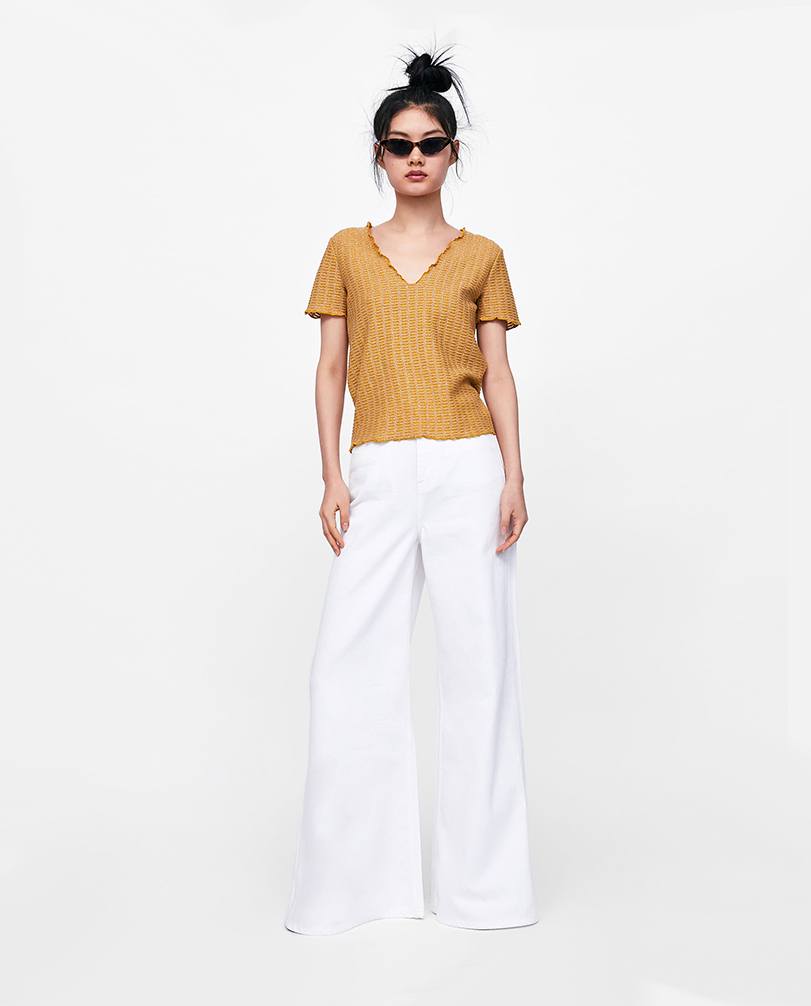 Jacquard T-Shirt With Metallic Thread_1