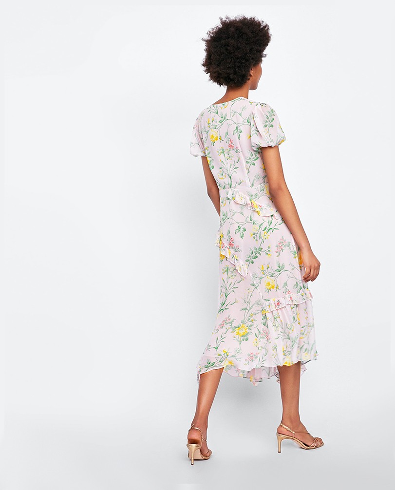 Ruffled Floral Print Dress_3