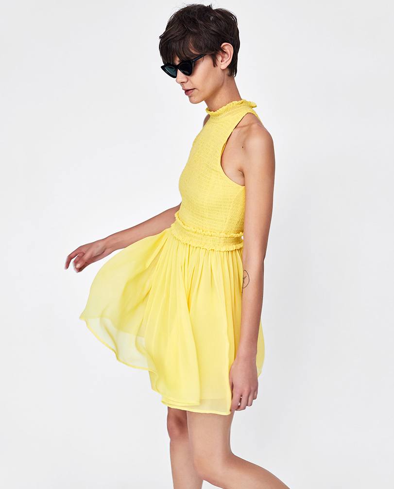 Smocked Crepe Dress_3