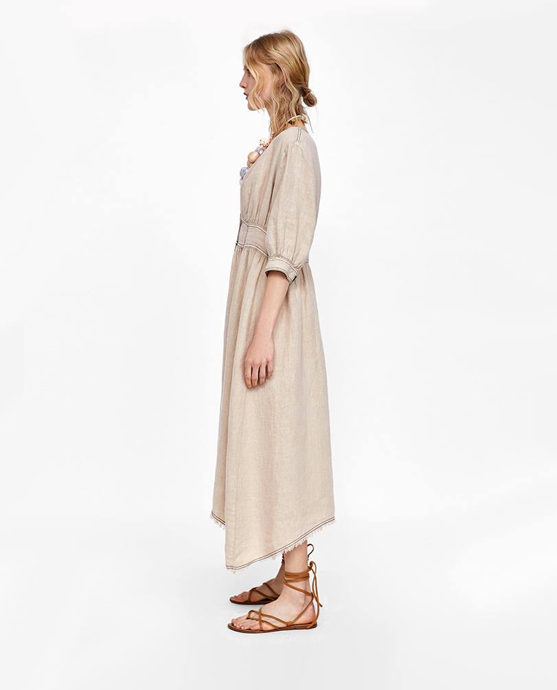 Topstitched Linen Dress_3