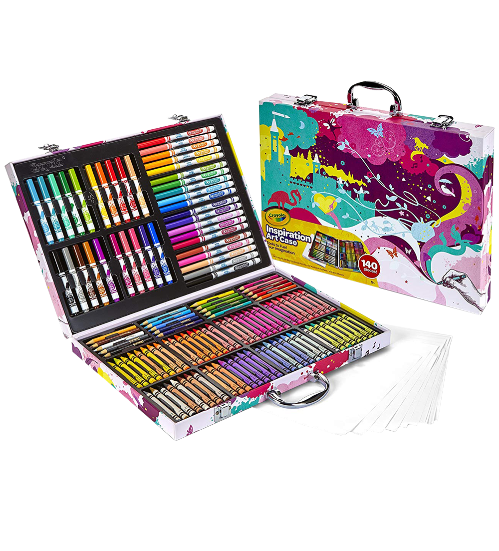 crayola inspiration art case (140 pieces) with crayons, art tools, colored pe..