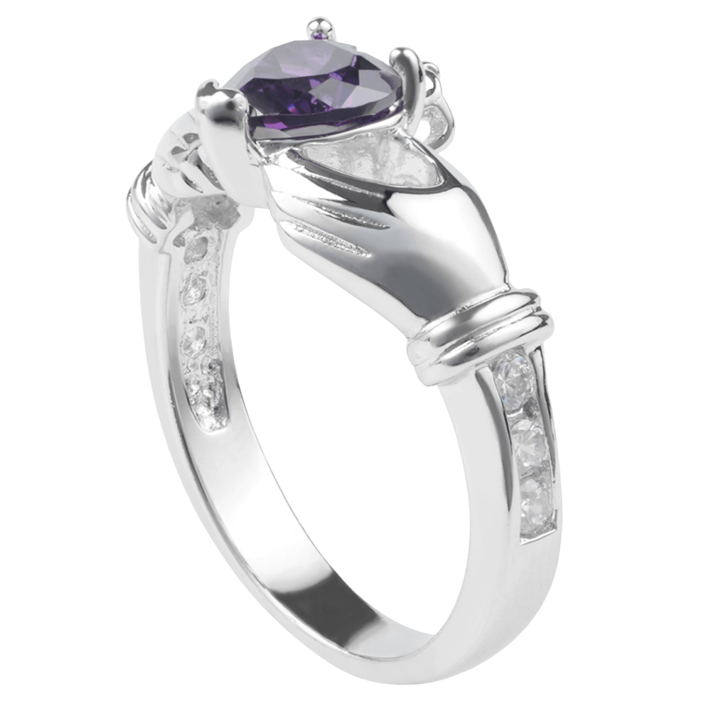Journee Collection Sterling Silver Cubic Zirconia Claddagh Ring_02
