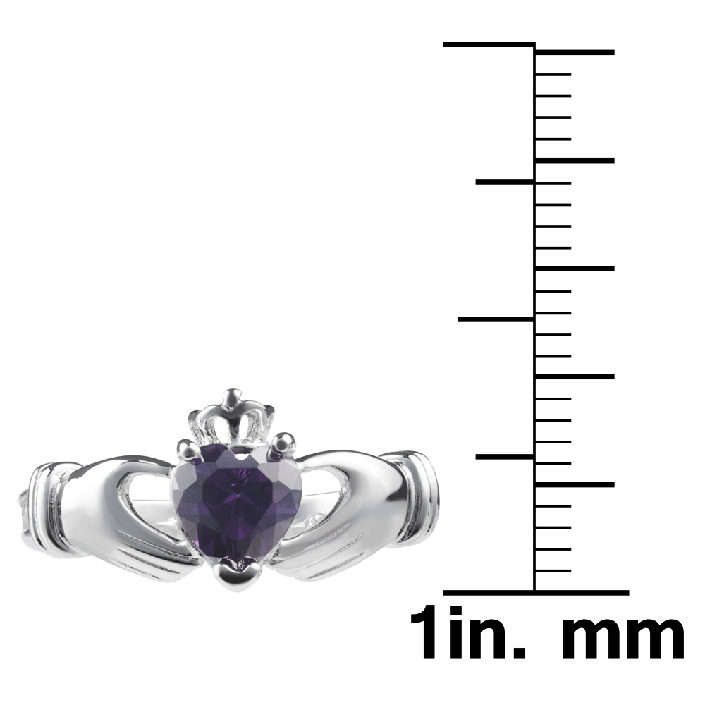 Journee Collection Sterling Silver Cubic Zirconia Claddagh Ring_03