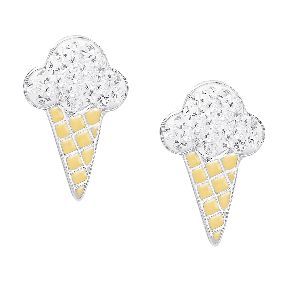 Molly and Emma Sterling Silver and Crystal Ice Cream Necklace and Stud Earrings Set_03