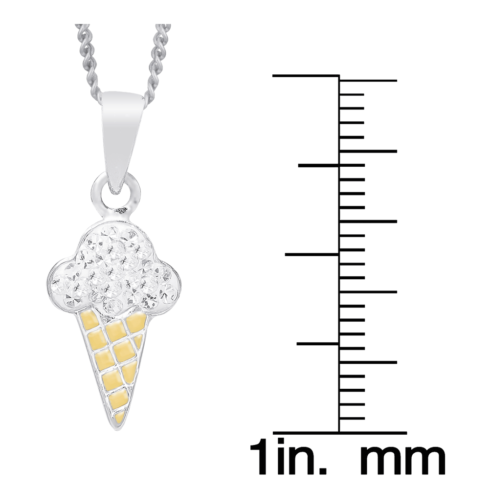 Molly and Emma Sterling Silver and Crystal Ice Cream Necklace and Stud Earrings Set_06