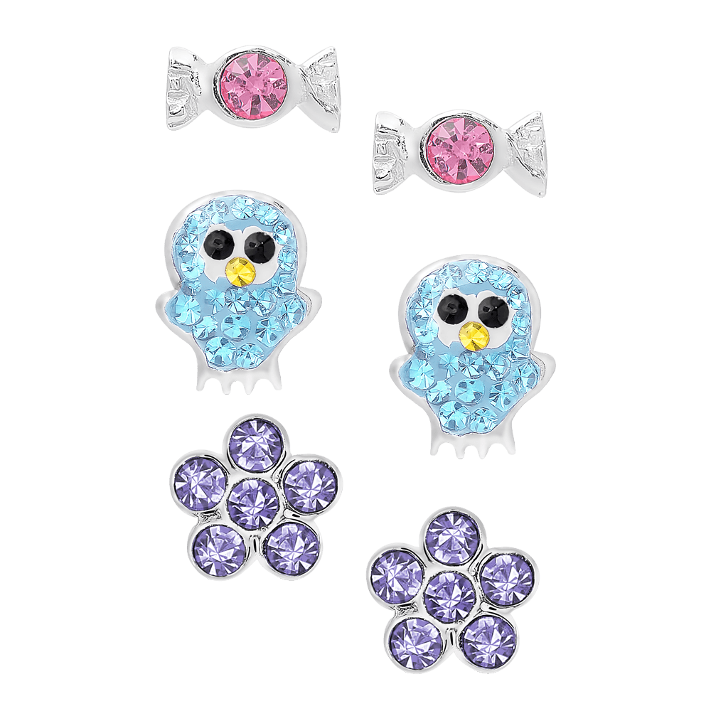 Molly and Emma Sterling Silver and Crystal Stud Earrings Set2_01