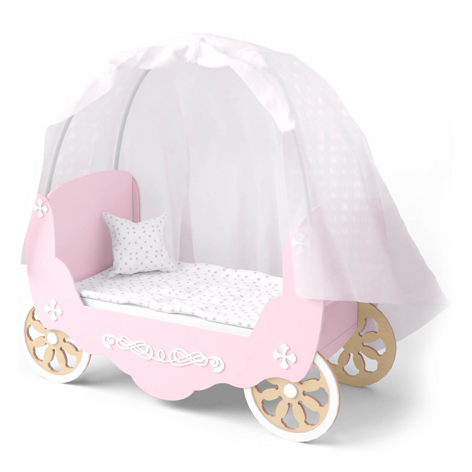 Kids Bed Indigo Wood Grand cab Pink_5