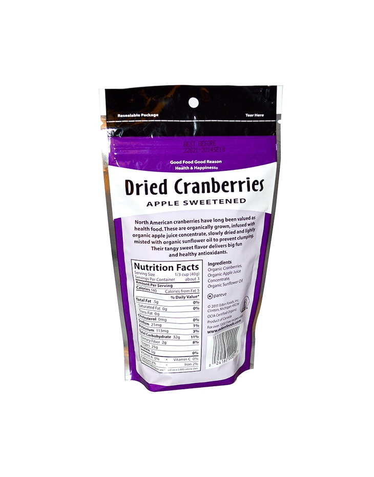 Eden Foods, Organic Dried Cranberries, 4 oz (113 g)_2