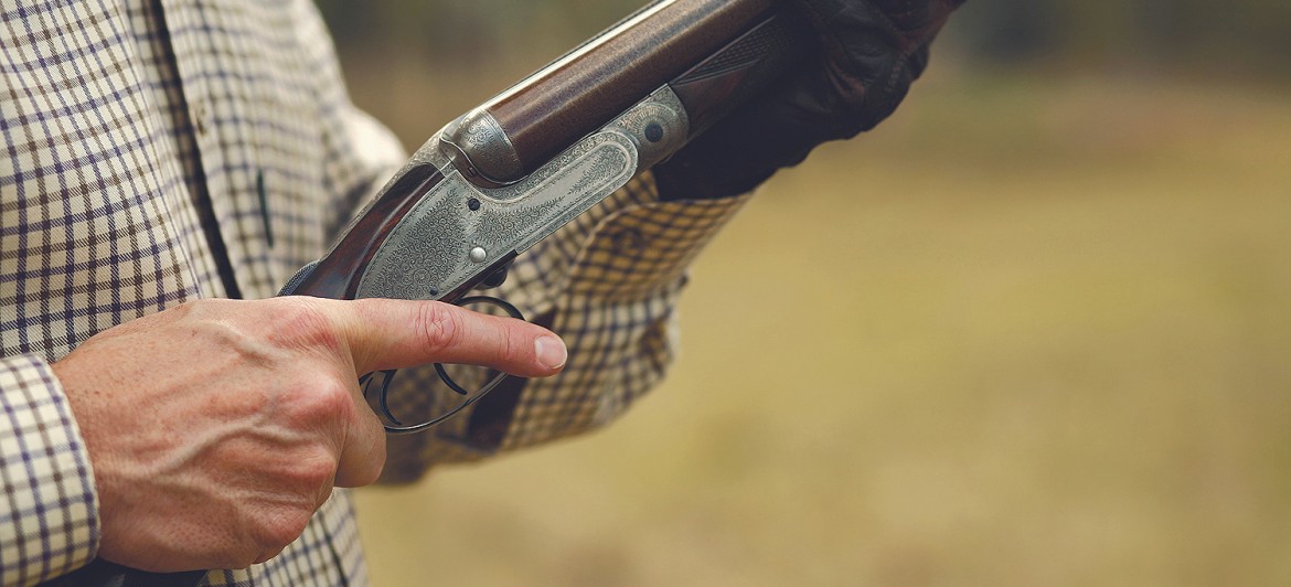 Gentleman on a hunt in the countryside.