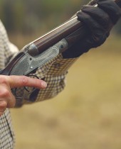 Gentleman on a hunt in the countryside.