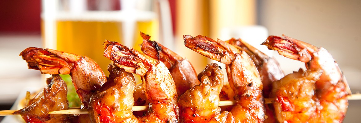 Shrimp grilled with beer