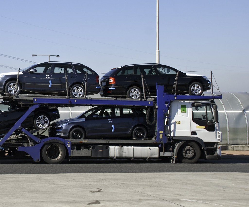 transportation of new cars by truck