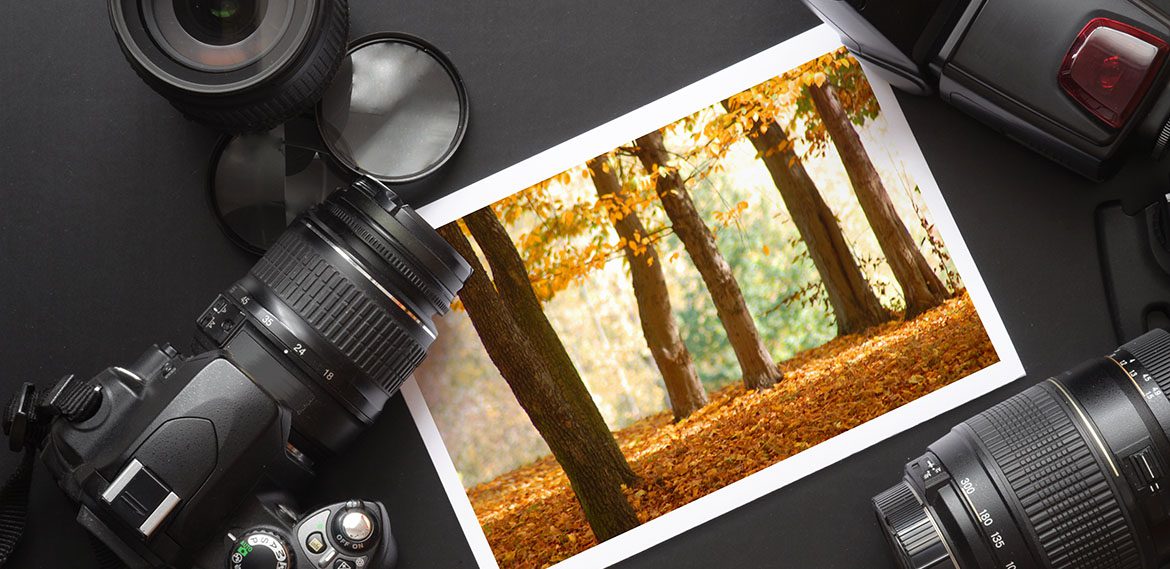 vacation or travel image concept with camera and lens