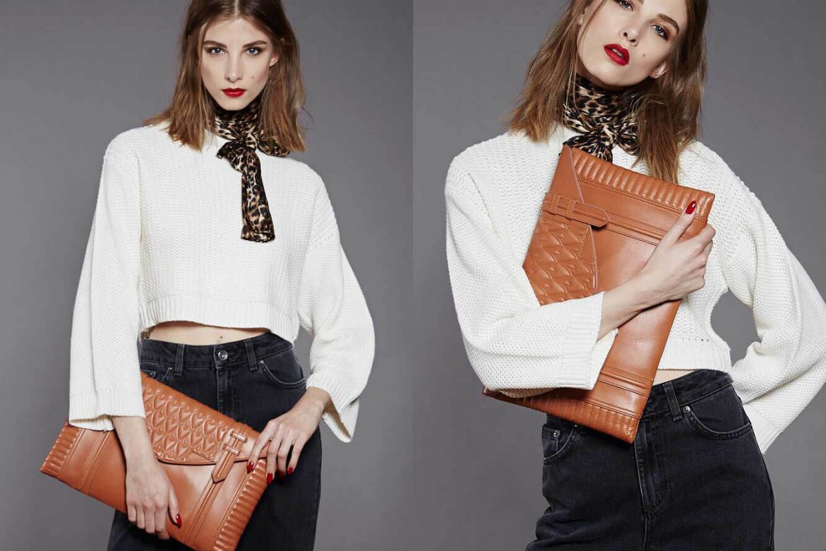 Bowery-Oversized-Clutch-Rust-On-Model-Reece-Hudson