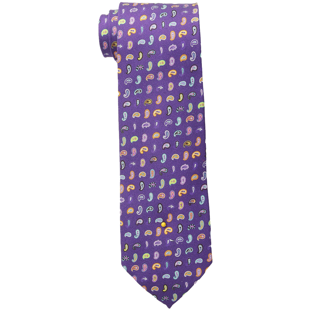 Etro Allover Mini Paisley Regular Width Silk Tie 3